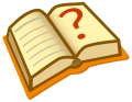 logo de um livro com ponto de interrogação